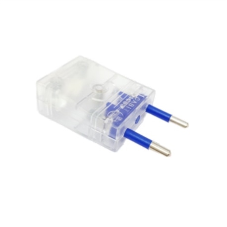 FICHA MACHO APERTO MECANICO 2P 250V 6A TRANSPARENTE - 00105200