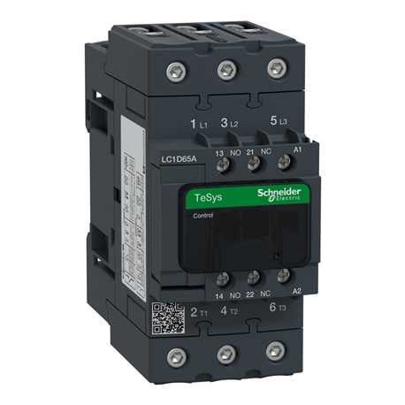 CONTACTOR 65A AC3 3P+NA+NF 230VAC SCHNEIDER LC1D65AP7 - LC1D65AP7