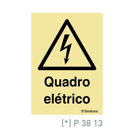 PLACA SINALUX "QUADRO ELÉTRICO" P3813 150X200 - P3813F15201PRPT