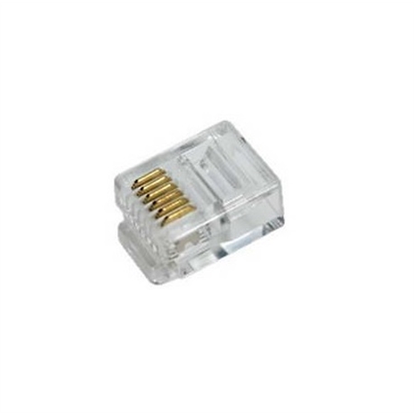 FICHA RJ12 TELEFONE MODULAR 6P/6C - 68000015