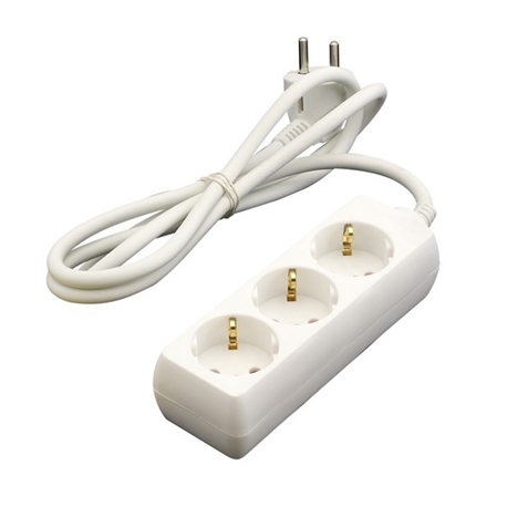 BLOCO TOMADAS TRIPLO C/ TERRA 1.5MT 3G1,5 BRANCO 3210 - 3210