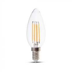 LAMPADA CHAMA LED 6W E14 600Lm Fil. 2700K E14 V-TAC 7423 - 8957423
