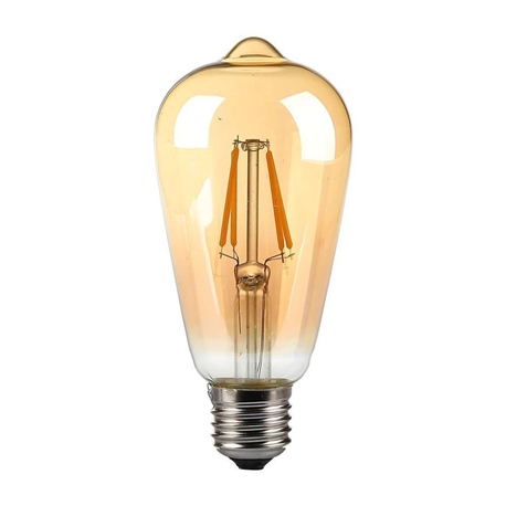 LAMPADA LED E27 ST64 FILAMENTO 4W 2200K AMBAR V-TAC 214361 - 895214361