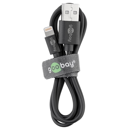 Cabo USB carregam/dados 2m preto iPhone/iPad - 50072906