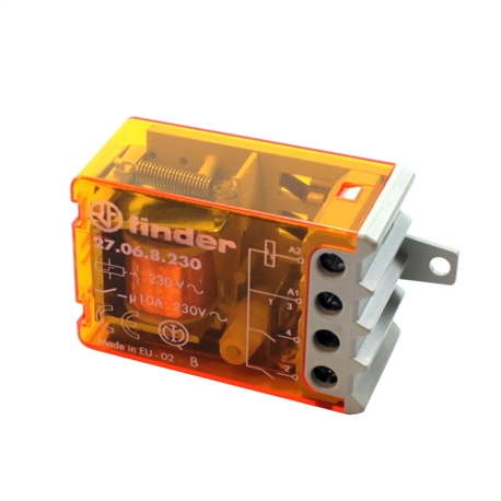 Relé 230VAC 10A DPST-NO 4 terminais Finder 27.06.8.230.0000 - 270682300000