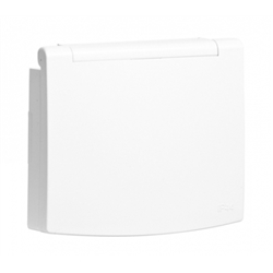 CENTRO SCHUKO C/TAMPA E OBTUR IP44 BRANCO 70634TBR - 70634TBR