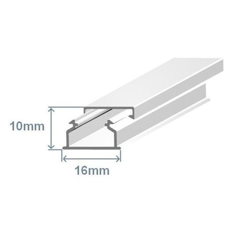 CALHA 16X10 ADESIVA BRANCA 10020FBR - 10020FBR