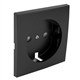 CENTRO SCHUKO COM OBTURADOR PRETO MATE 90632TPM - 90632TPM