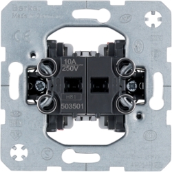 Botão duplo, 2 ent., 1NA+1NF, 10A 250V 503501