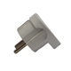 FICHA MACHO TIPO SCHUKO 16A C/ TERRA SAIDA LATERAL BRANCA #1 - 1102BR