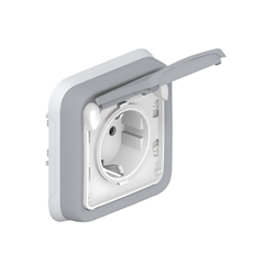 PLEXO 2P+T SCHUKO CINZENTO 069833
