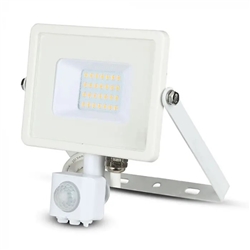 PROJ. LED C/ SENSOR MAN. BRANCO 20W 4000K SAMSUNG V-TAC 449 - 8950449
