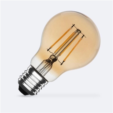 LAMPADA LED E27 6W A60 720Lm Vidro Amber Gold 2200K - 89010708521792
