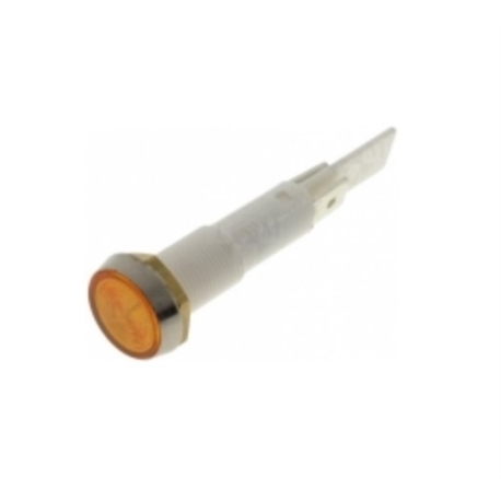 Indicador com lâmpada de neon amarelo 230VAC Ø13.3mm - 017-0228