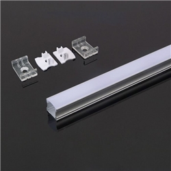 PERFIL ALUMINIO 2000x17.2x15.5mm Dif.Liso OPALINO V-TAC-3354