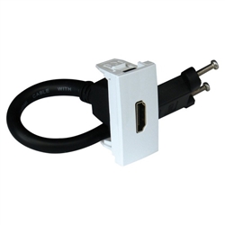 TOMADA HDMI C/ CONETOR 1 MOD BRANCA 45435SBR