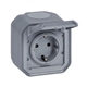 Plexo New IP55 Tomada 2P+T Schuko Lig. paraf LEGRAND 069733L - 069733L