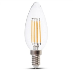 LAMPADA CHAMA LED 4W 400Lm Fil. 2700K E14 V-TAC 214301