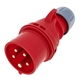FICHA MACHO 3P+T+N 400V 16A IP44 6H 5X16A PCE 015-6 - PC0156