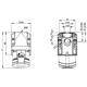 TOMADA MURAL FEMEA 2P+T 230V 32A IP44 6H 3x32A PCE 123-6K - PC1236K