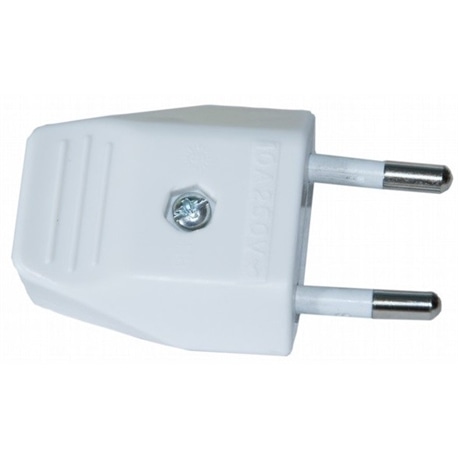 FICHA MACHO 2P 10A 2104BR BRANCO - 4138210300