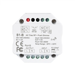 Regulador LED Triac RF / Pulsador 230VAC 1.5A 150-360W